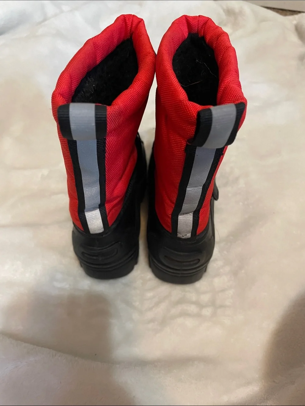 Kids Waterproof Winter Boots - Red & Black